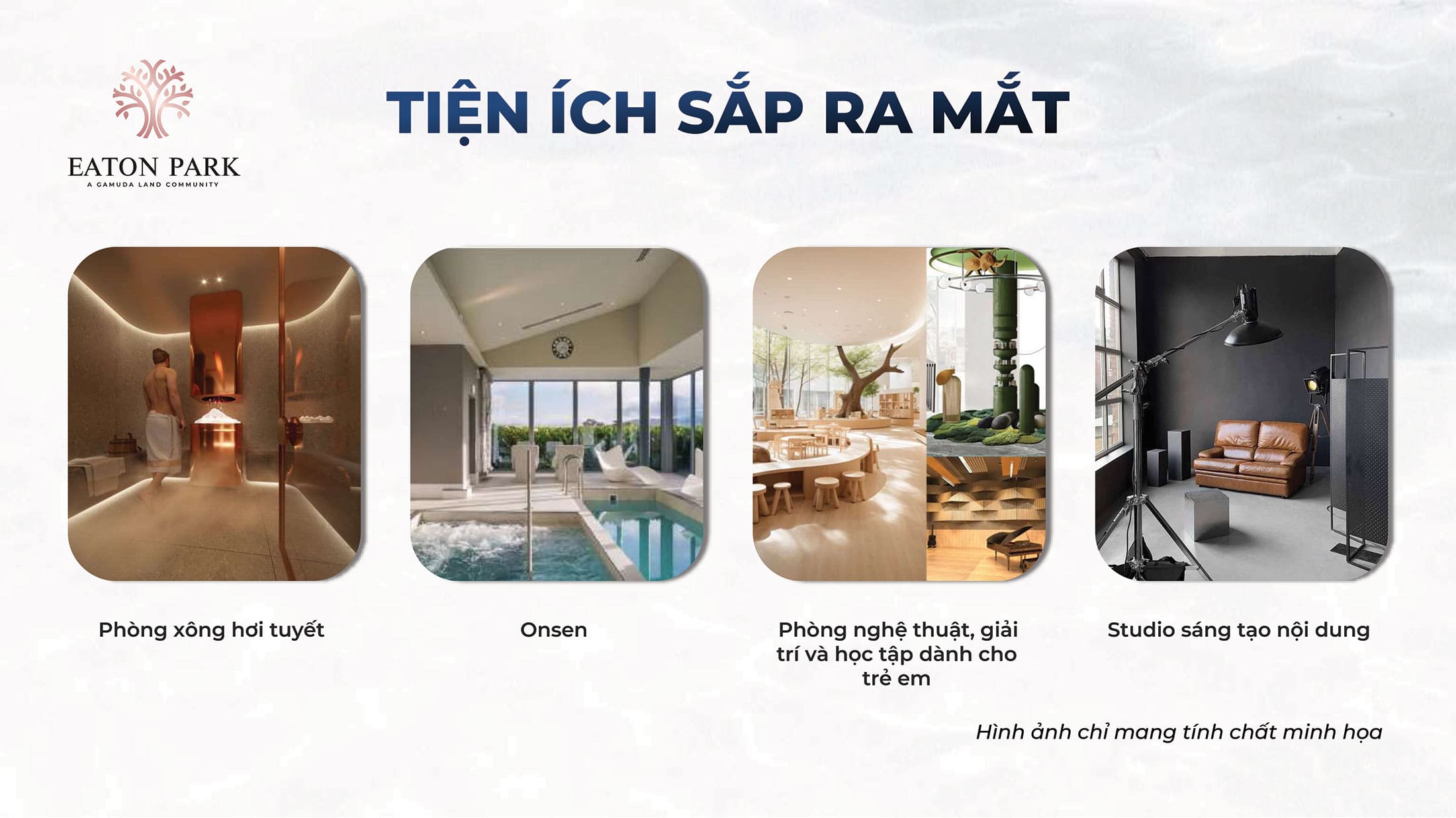 Phòng xông hơi tuyết, phòng tắm onsen, Không gian nghệ thuật, giải trí, giáo dục cho trẻ em, Studio sáng tạo nội dung